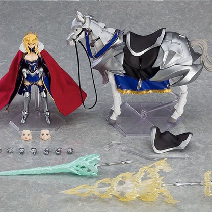 Fate/stay night Anime Boneco Altria Pendragon Ação com Cavalo de Guerra Blindado Figma 568 Dx Estatueta Coleção Ornamento Presente