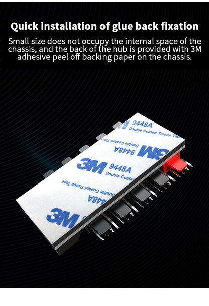 TEUCER 1 to 10 PWM Fan HUB 4PIN 3PIN 12V Splitter Cable Splitter Desktop Computer Cooling Fan Extension Adapter