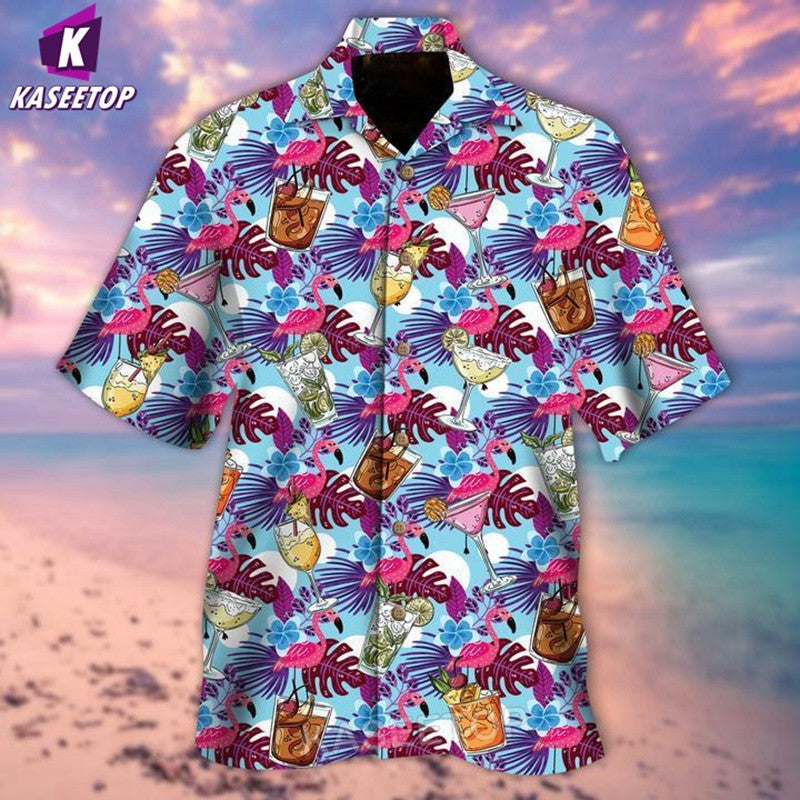 Men's 3D Romeo and Juliet Hawaiian Shirt Summer Vacation Hawaii Shirt Single Breasted Shirt Man Short-Sleeve Aloha Casual Beach