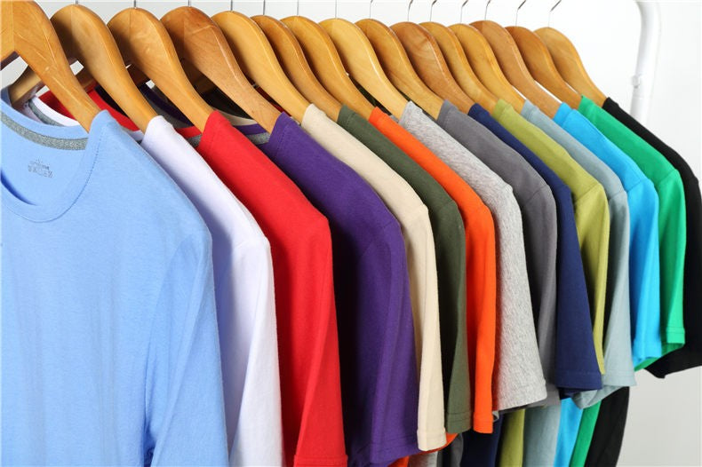 Hot Sale T-Shirts Male Tshirts Men Summer Tee Shirt Women Plain Solid Cotton Blue Short Top Tees Female Lady Girl Boy Brand Tee