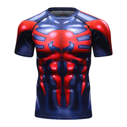 New Men Comics Cosplay Spiderman Iron Man Compression T-shirt Short Sleeve Sport Tees Tops Fitness Sportwear Marvel Clothes