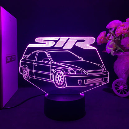 Sports Car 3d Illusion Lamp for Kids Bedroom Decor Nightlight Touch Sensor Atmosphere Birthday Gift Supercar Led Night Light
