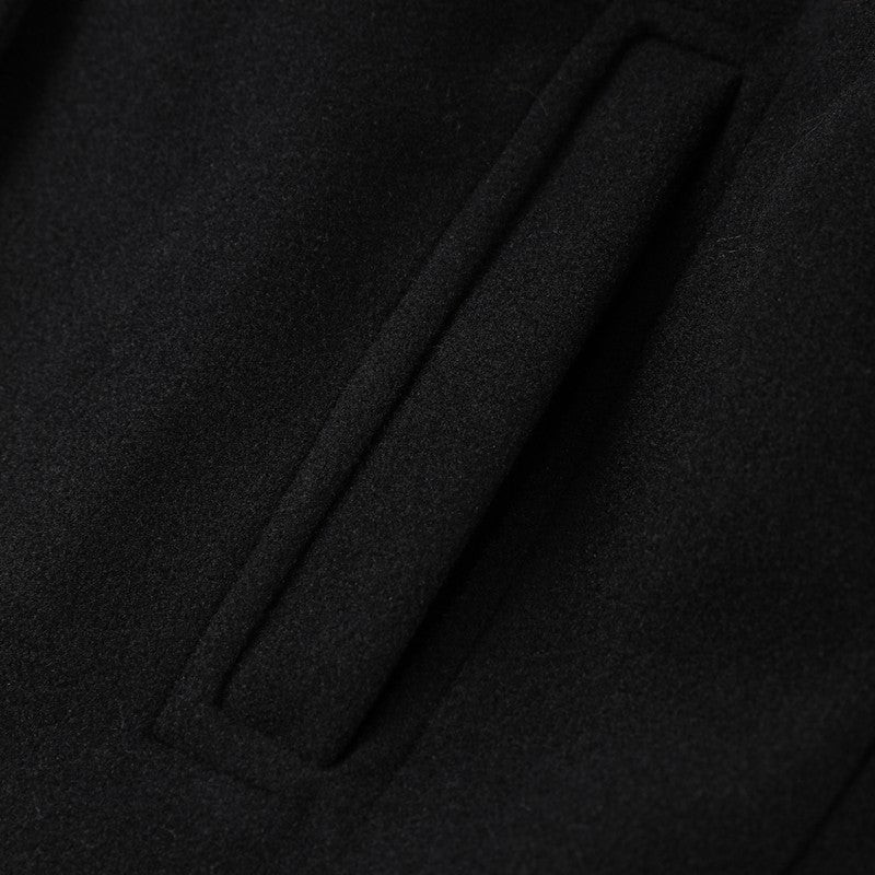 Elegant Fur Collar Woolen Coat Women Contrast Full Sleeve Turn-down Collar Loose Lace Up Coats Female 2025 Autumn Lady Outwears