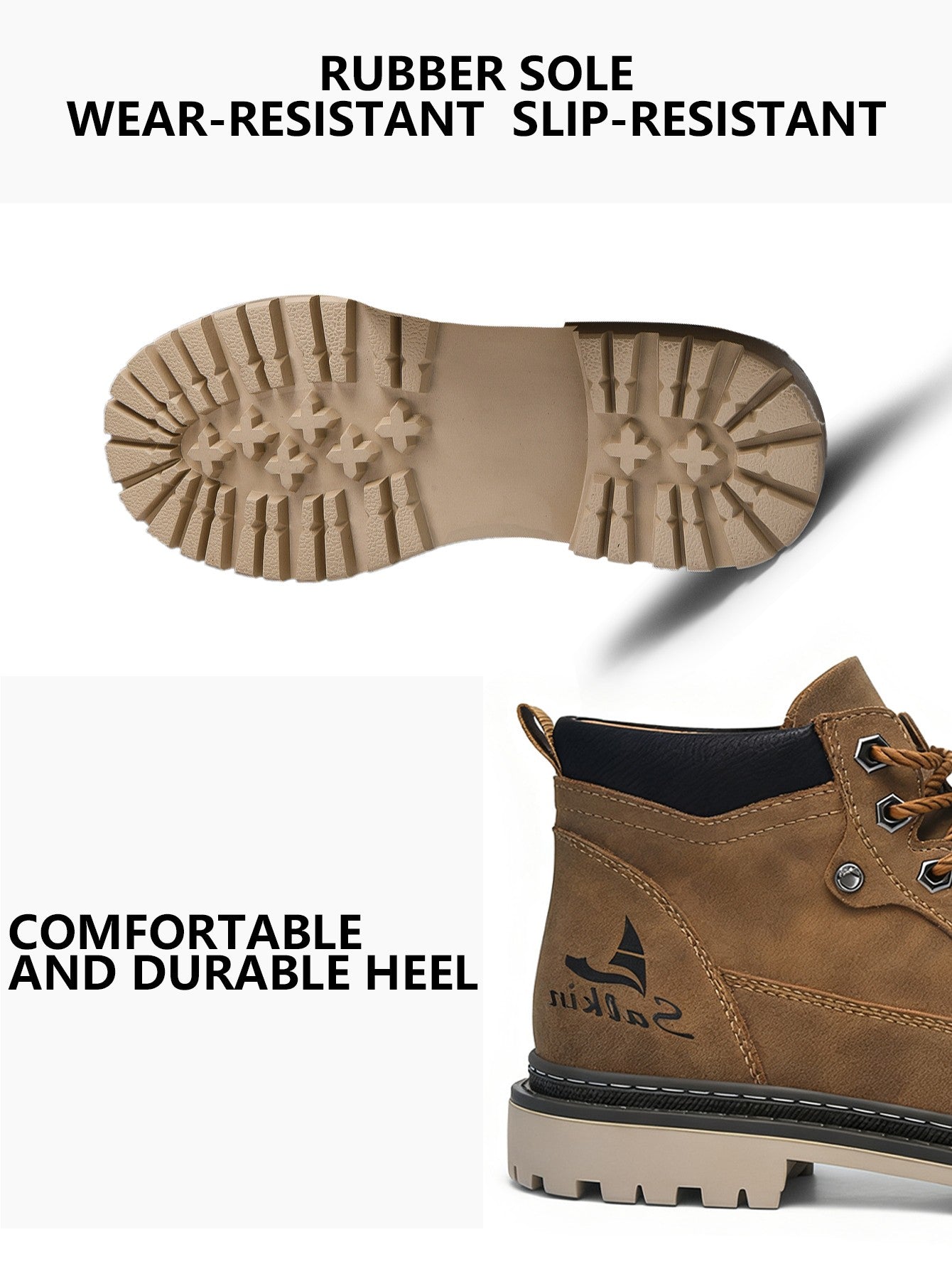 Classic Handmade Leather Men Boots Work Shoes Outdoor Hiking Boots Sneakers Hombres Botas Winter High Top Footwear Anti Slip