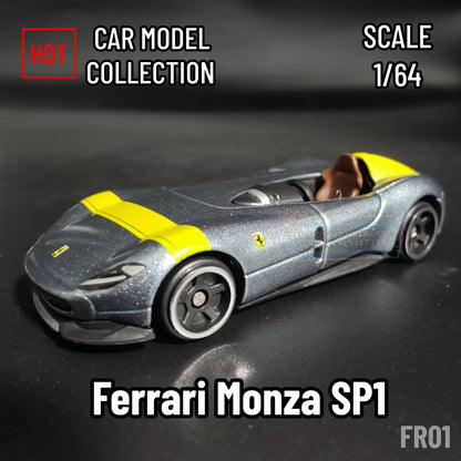 1/64 Ferrari Monza SP1 Replica Mini Car Model Scale Miniature Art Diecast Vehicle Figure Collection Hobby Lifestyle Kid Gift Toy