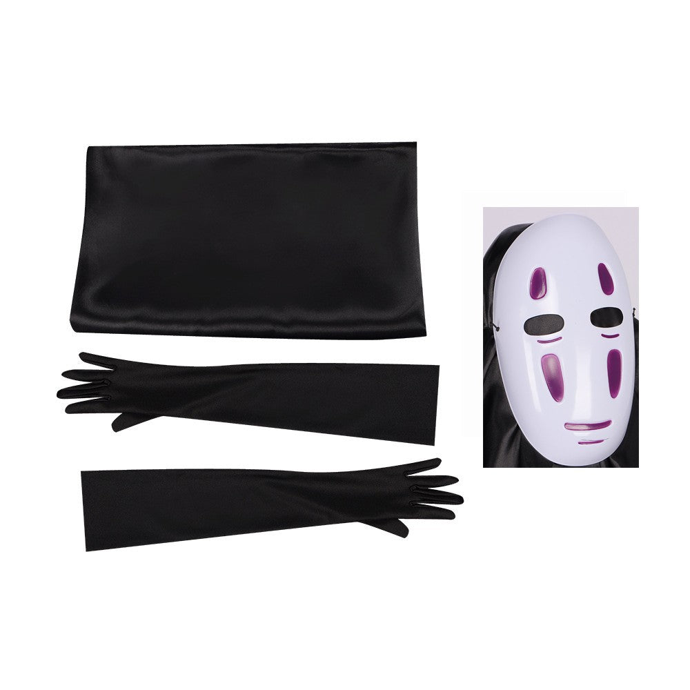 Japanese No Face Man Cosplay Costume Unisex Halloween Anime Carnival Party Adult Clothing Including Ghost Mask Gloves Comic Con