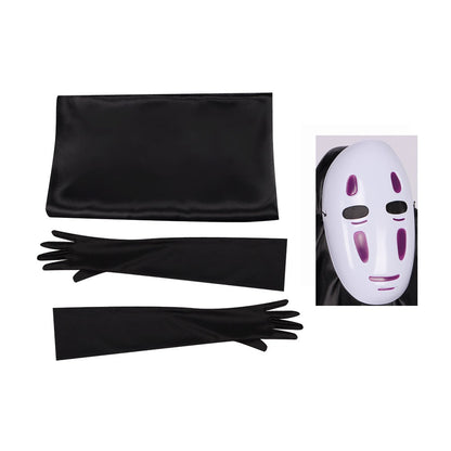 Japanese No Face Man Cosplay Costume Unisex Halloween Anime Carnival Party Adult Clothing Including Ghost Mask Gloves Comic Con