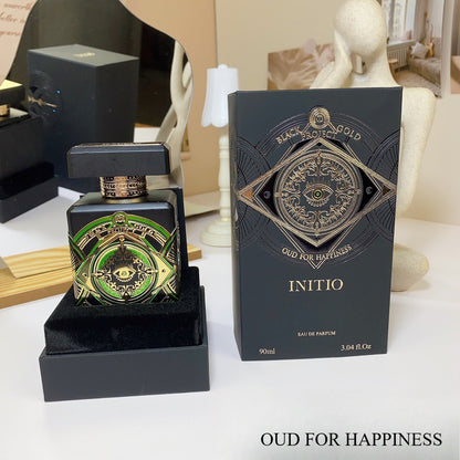Perfume Unissex 90ml – Eau de Parfum Oriental Amadeirado de Luxo de Longa Duração com Oud, Baunilha, Almíscar e Rosa para uma Fragrância Marcante Diária