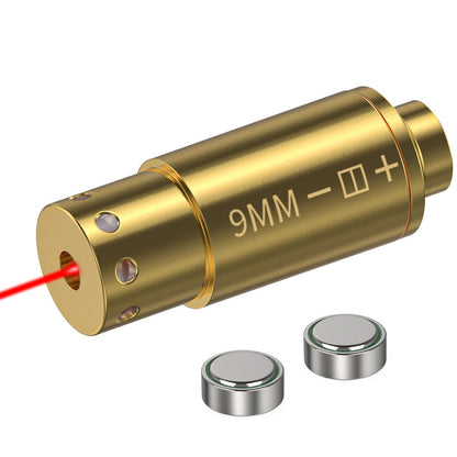 9MM Óptica Cartucho Laser Red Dot de Alinhamento Latão 9MM Alinhador de Mira Para Pistola Rifle Acessórios de Caça 6 Bate