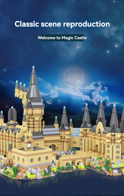 Magic Castle Arquitetura Medieval Conjunto de Construção Criativo Blocos de Montar Técnicos Kit MOC Presente Adultos Crianças Feriado