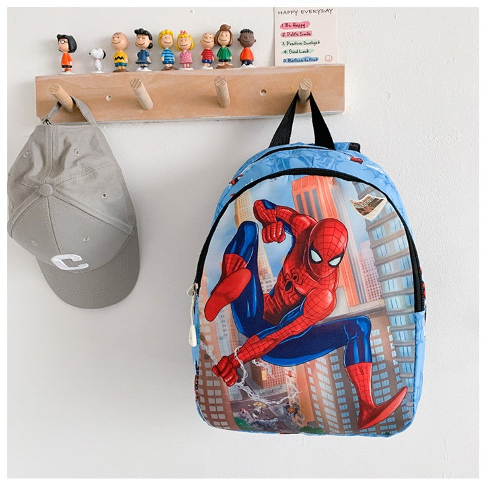 Marvel Spider-Man Kids Backpack Trendy Cartoon Boys' School Bag Fashionable Spider-Man Backpack Double Shoulder Bag for Toddlers