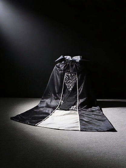 Vampire themed cloak costume set with pointed stand collar, great for Halloween cosplay and themed party dressing up