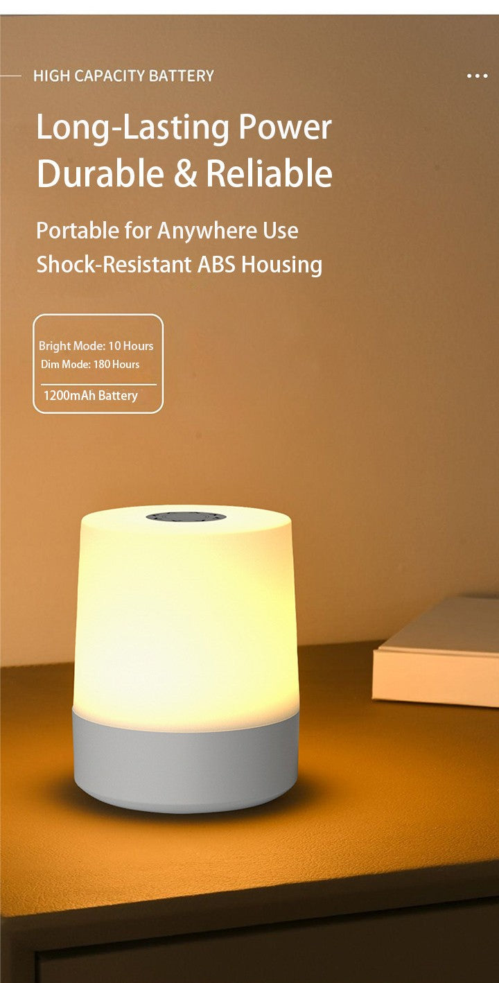 Touch Night Lamp USB LED Lamp Touch Control Switch Rechargeable Three Colors Lights Bedroom Portable Table Bedside Night Lamp