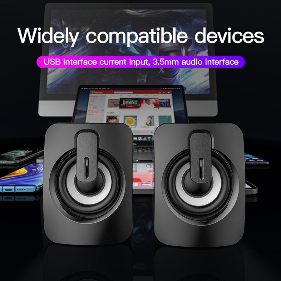 Caixa De Som PC Para Computador Portátil Laptop Notebook Desktop Mini Caixa De Som Música Bocina Coluna Acústica Sistema de Áudio