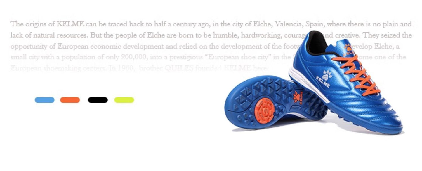 Kelme Tf Broken Nail Football Shoes Adult Youth Non-slip Football Shoes Artificial Grass Five-a-side Game Football Shoes Sports