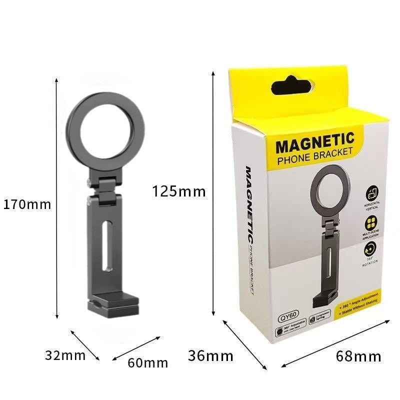 Universal Magnetic Phone Holder Travel Essentials Multi-axis Rotation Hands-Free Airplane Phone Mount Desktop Clip for Phone