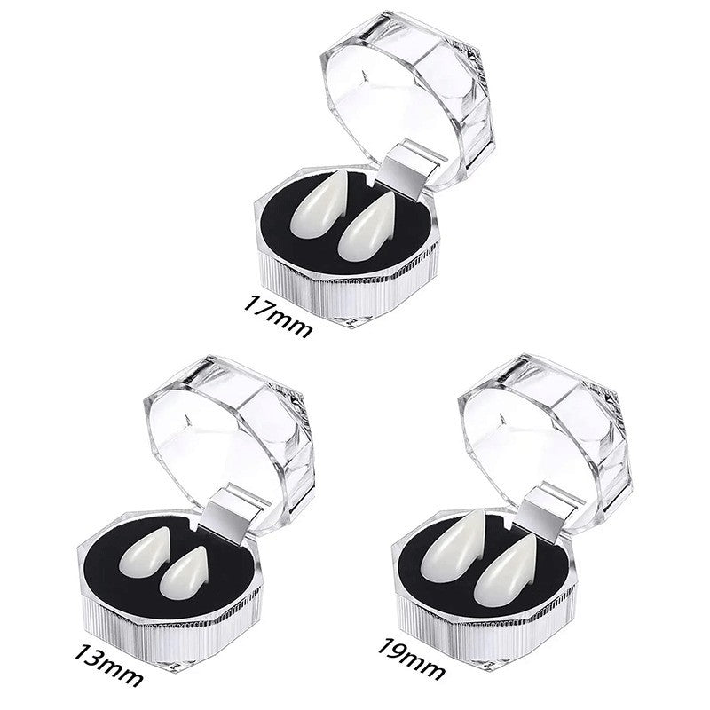 1-5pcs Vampire Teeth Fangs Dentures Props Halloween Costume Props False Teeth Solid Glue Denture Adhesive Halloween Party Decor
