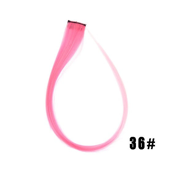 Mega Hair Tic Tac Sintético 55 cm Longo Colorido Liso Peças de Cabelo Sintéticas para Uso Diário Festas