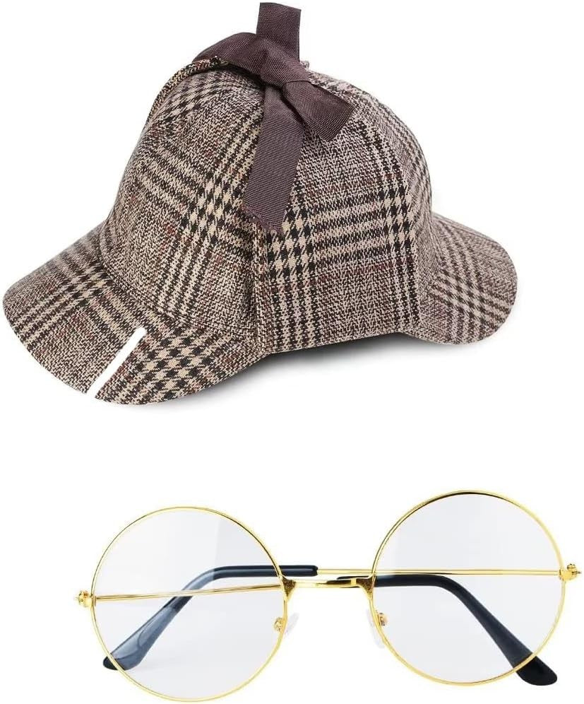 adult Detective Costume Hat 100 Days of School Old Man Grandpa Costume halloween costume  disfraz hombre medieval kostumecoparty