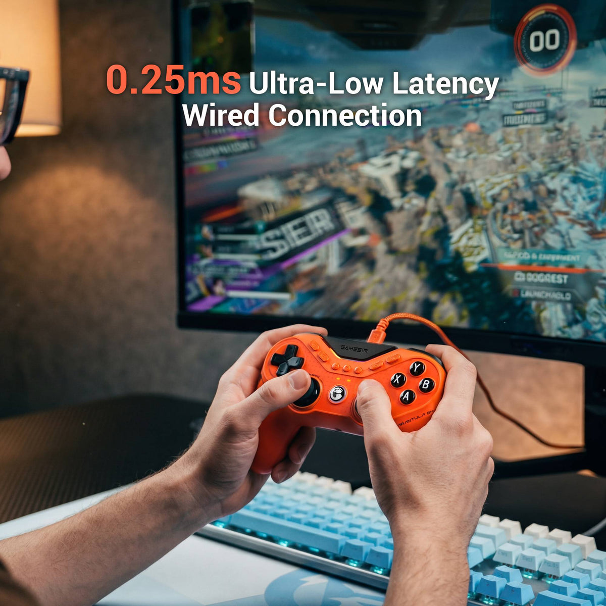 GameSir Tarantula 8K PC Wired Controller Lightweight Gaming Gamepad Steam Wired Similar PS5 Symmetric DS4 Joystick Controller