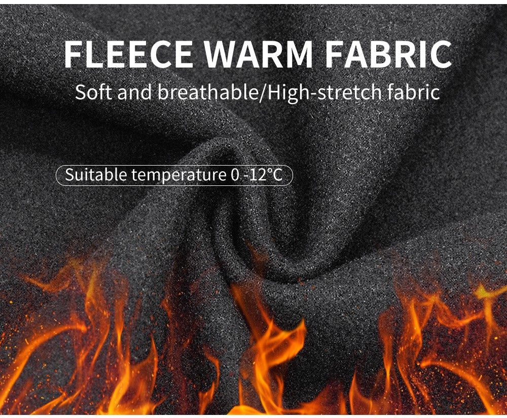 WOSAWE Winter Cycling Jacket Mens Fleece Warm Long Sleeve Bike Jacket Thermal Fabric MTB Bicycle Jersey Long Jersey