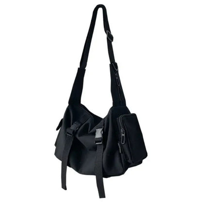 Canvas Crossbody Bags for Women Youth Men Fashion Casual Large Capacity Handbags Shoulder Bags Solid Color Ladies Messenger Bag