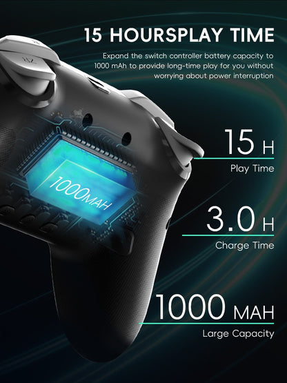 DATA FROG Wireless Pro Controller for Switch OLED/Switch Lite/Switch2/PC with HD Vibration Gyro Sensor Gamepad