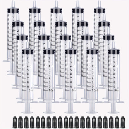 20 Seringas de 1ml/3ml/5ml/10ml com Tampa, para Cola, Distribuição e Medição de Líquidos, Alimentação de Animais de Estimação, Recarga de Cartuchos de Tinta, etc.