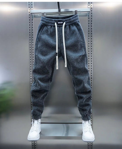 Spring And Autumn Men Harem Pants Zebra Striped Trousers Sport Clothing Cargo Sweatpants Brushed Loose Waist Versatile Pants