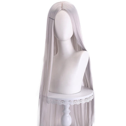 Peruca de Cosplay Longa Lisa Divisão Central Loiro Rosa Vermelho Roxo Resistente ao Calor Cabelo Sintético