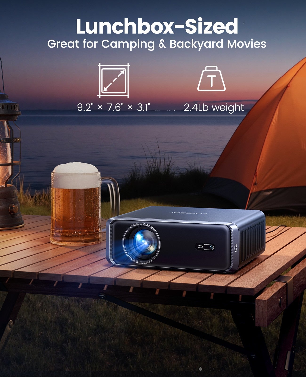 Projetor Lareser A1 4K 1000ANSI Oficial Netflix Linux Nativo 1080P Foco/Keystone Automático Dolby Audio WiFi6 BT5.2 Home Theater