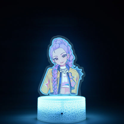 KPop K-POP Demon Hunters Kawaii Zoe Rumi Mira Saja Boys Superstar Monochrome Light Remote Control 16 Color Light Night Light
