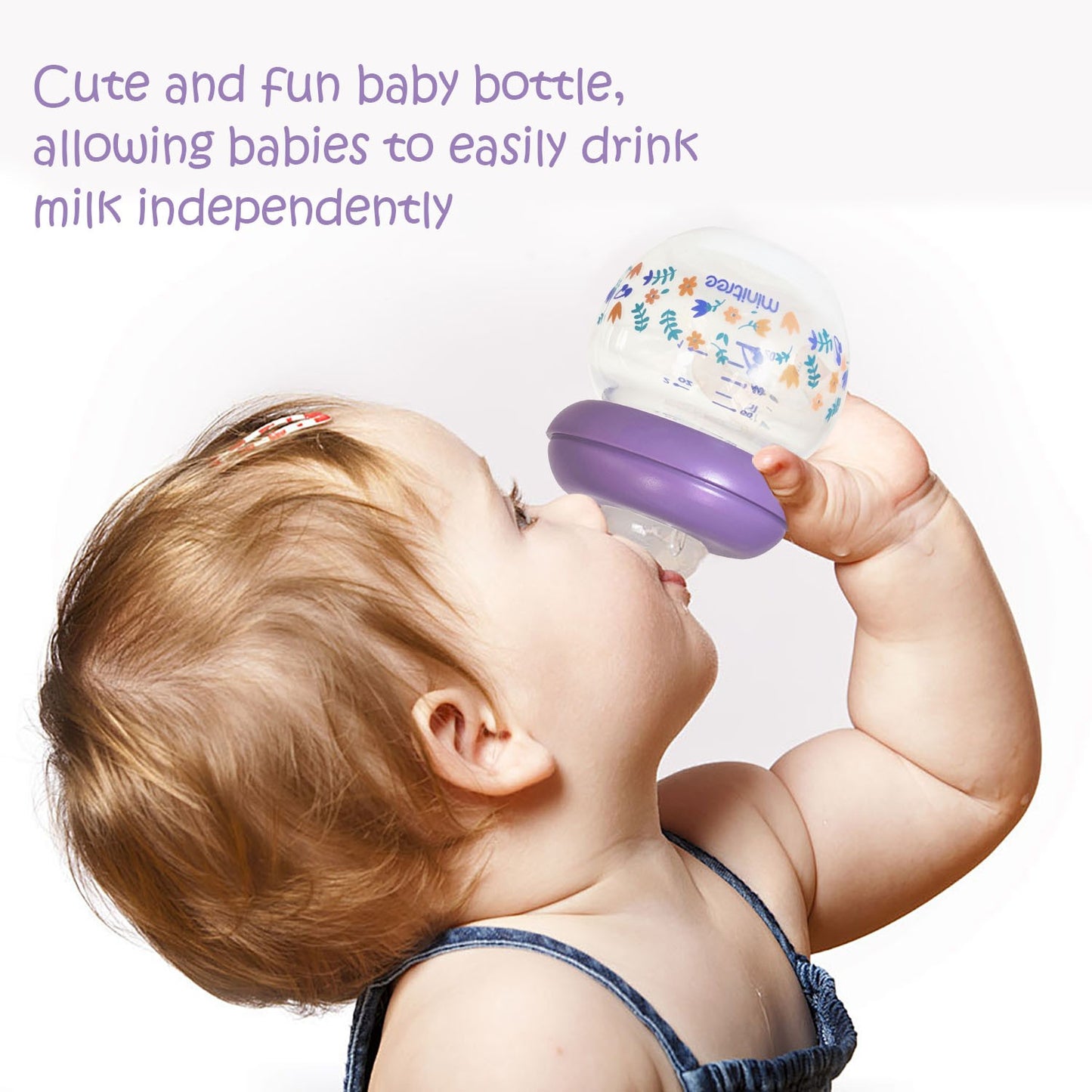 60ML mini baby bottle with windmill design, made of PP material