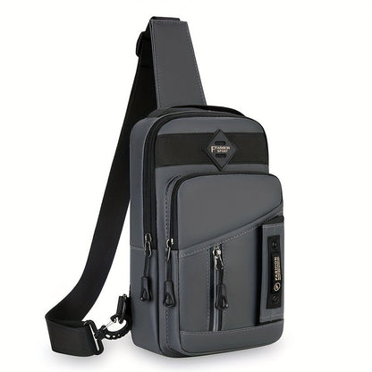 Fashion Multifunctional Chest Bag - 1pc Men's Outdoor Crossbody Bag, Casual Sports Sling Bag