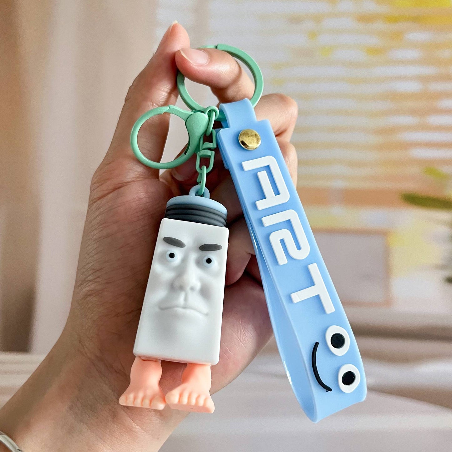 Italian Brainrot Keychain Accessories, Tungtungsahur Whimsical Abstract Mirage Creature Designs Bag Charm