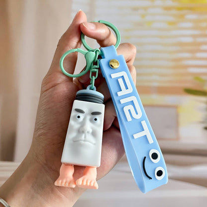 Italian Brainrot Keychain Accessories, Tungtungsahur Whimsical Abstract Mirage Creature Designs Bag Charm