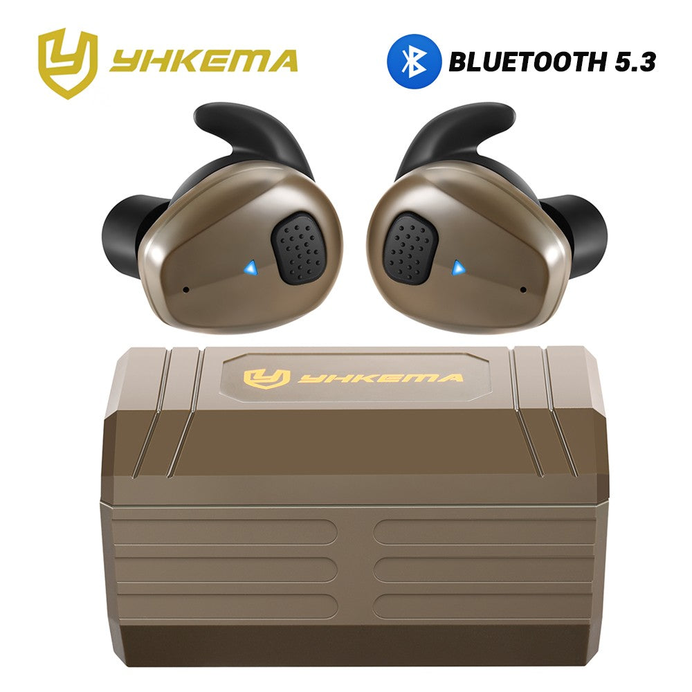 YHKEMA EB10 Electronic Shooting Ear Protection,TacticalNRR 27dB Bluetooth Noise Cancelling Sound Amplification Earmuffs Earbuds