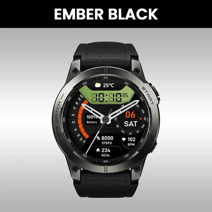 Novo Smartwatch GPS Zeblaze Stratos 3 PRO com Tela AMOLED HD de 1,43”, GPS Integrado, Chamadas Telefônicas Bluetooth, Smartwatch Esportivo para Homens
