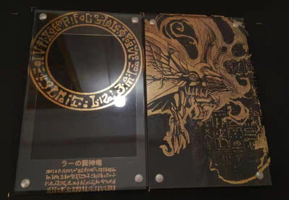 Yu-Gi-Oh Anime Personagem Card Brick Deus Egípcio O DRAGÃO ALADO DE RA Acrílico Banhado a Ouro Brick Cartas de Exibição Não Incluídas