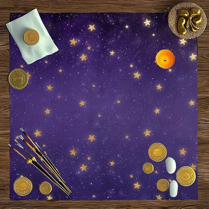 VIKAMA Starry Sky Design Tarot Tablecloth Altar Cloth Tarot Card Reading Home Decor Astrology Countertop Mat Home Decor