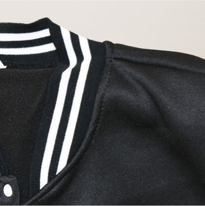 2024Johnny Hallyday nova jaqueta bomber masculina de manga comprida casual jaqueta de uniforme de beisebol