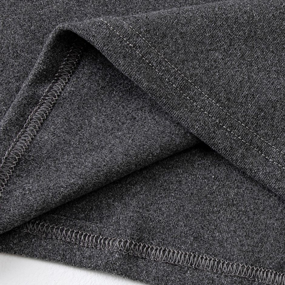 2-piece Autumn And Winter Men's Fashion Lucky Deer Pattern Solid Color Basic Warm Underwear Set Comfortable Long Sleeve Pants
