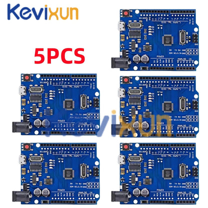 1-10PCS UNO R3 CH340G MEGA328P Chip para Arduino UNO R3 + CABO USB/TIPO-C Placa de Desenvolvimento ATMEGA328P-AU 16Mhz