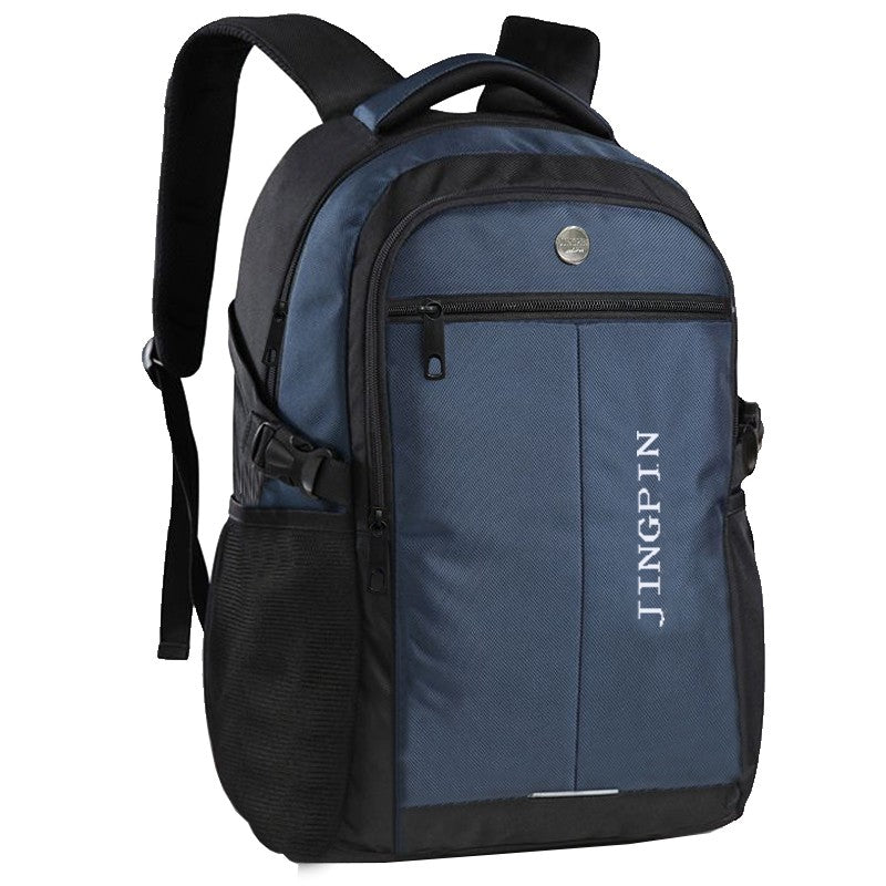 Neutral brand men's and women's business backpack suitable for students' school bags, with USB port and nylon material.