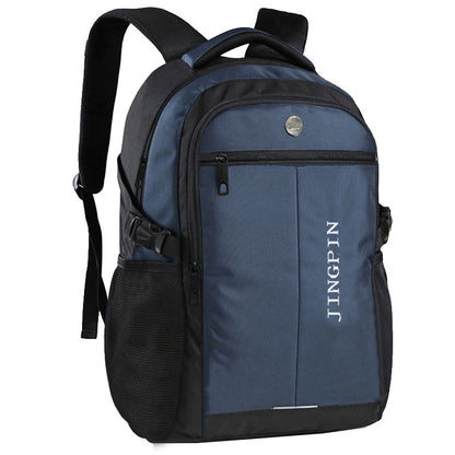 Neutral brand men's and women's business backpack suitable for students' school bags, with USB port and nylon material.
