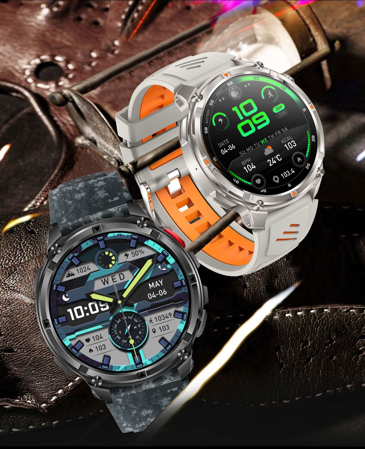 Smartwatch Masculino Novo T-REX3 2026 Bateria de 1100mAh 10ATM À Prova D'Água GPS Chamada Bluetooth 1.7" AMOLED HD Esportes Lanterna Inteligente