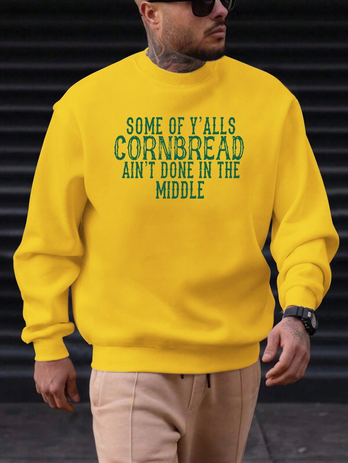 2025 New Sweatshirt For Men'sEnglish Font Pattern Printing Cotton Round Neck Fashion Casual High Quality Daily Top Clothing