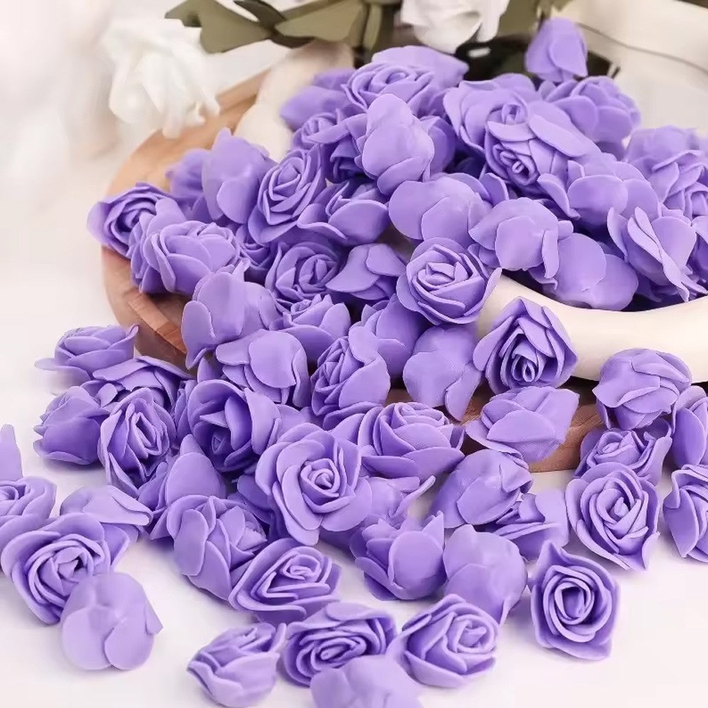 2000/10pcs Mini  Artificial Rose Flowers Head  Rose Heads DIY Valentine's Day Roses Wedding Bouquets Party Gift Candy Box Decor