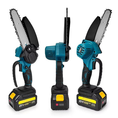 Mini-motosserra elétrica 1700RPM 6 polegadas Li-Ion, serra elétrica portátil de uma mão, compatível com bateria Makita 18V