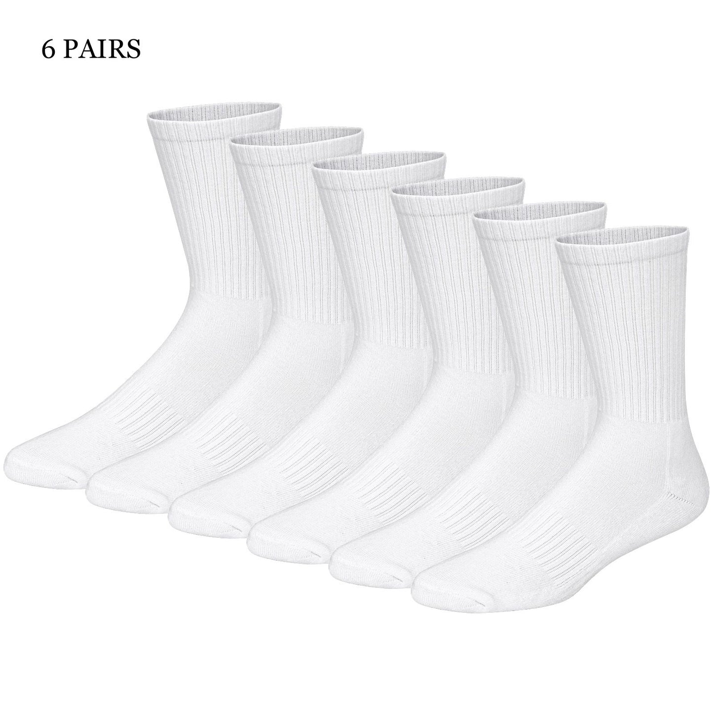 Match-Up Men's sport crew terry socks athletic socks (6 PAIRS)